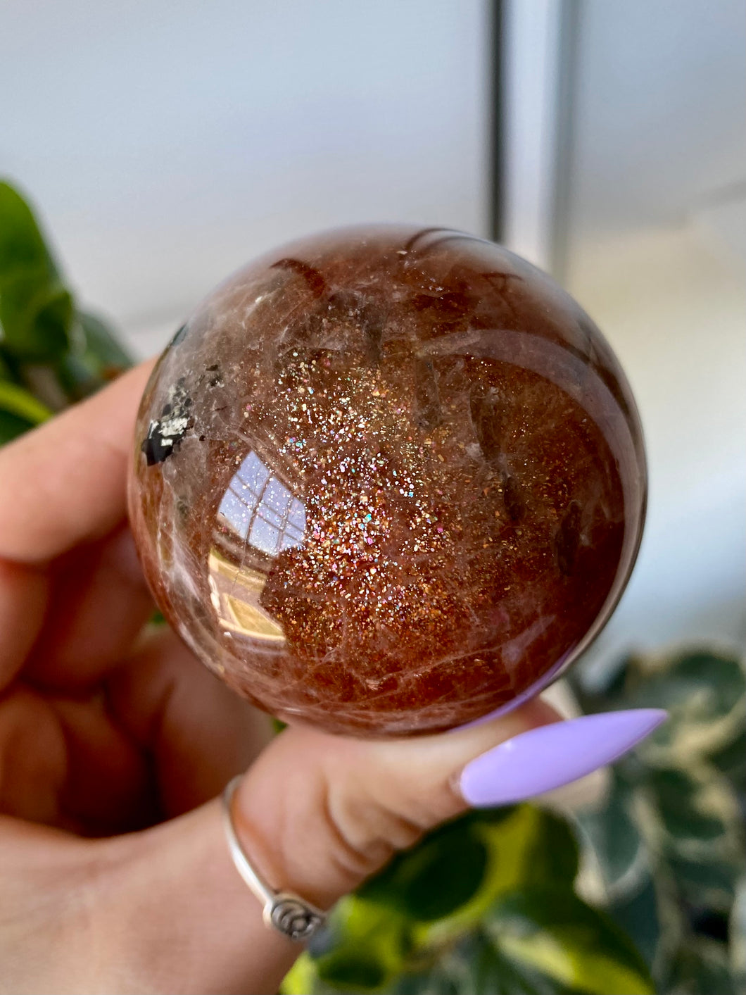 High Grade Sunstone Sphere