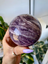 Load image into Gallery viewer, Charoite crystal sphere, charoite stone, charoite gemstone, detail
