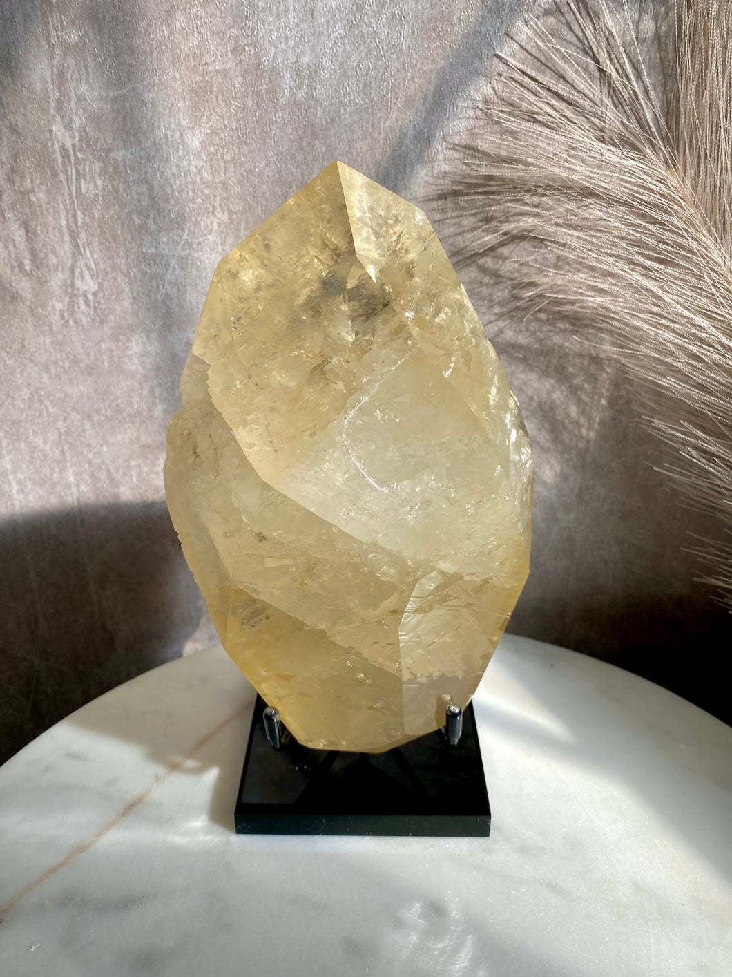 Yellow Diamond Calcite, Double Terminated (XL)