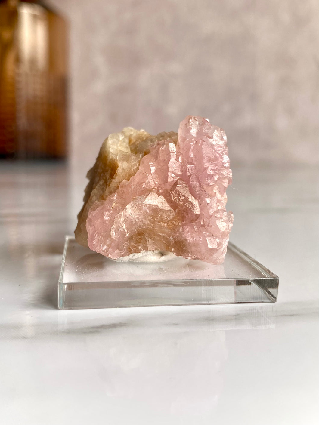 Crystallized Rose Quartz Specimen (D)