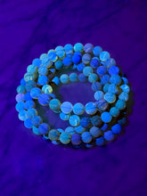 Load image into Gallery viewer, Blue Amber bracelet, amber beaded bracelet , uv reactive
