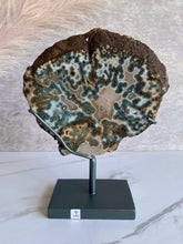 Load image into Gallery viewer, Agate &amp; Quartz Slab with Custom Stand C
