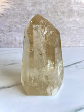 Load image into Gallery viewer, Natural Citrine Crystal Tower, Brazilian Citrine, citrine statement tower, front
