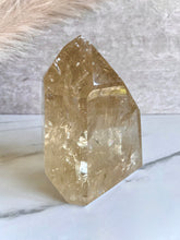 Load image into Gallery viewer, Natural Citrine Crystal Tower, Brazilian Citrine, citrine statement tower, side left J
