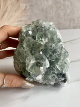 Load image into Gallery viewer, Rare Cuboctohedral Window Fluorite with Calcite Specimen (Large)
