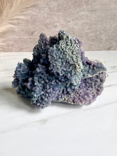 Load image into Gallery viewer, large grape agate crystal, botryoidal chalcedony crystal, purple grape agate specimen, front
