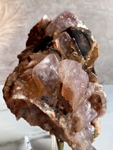 Load image into Gallery viewer, purple calcite crystals, red calcite, chocolate calcite, close up
