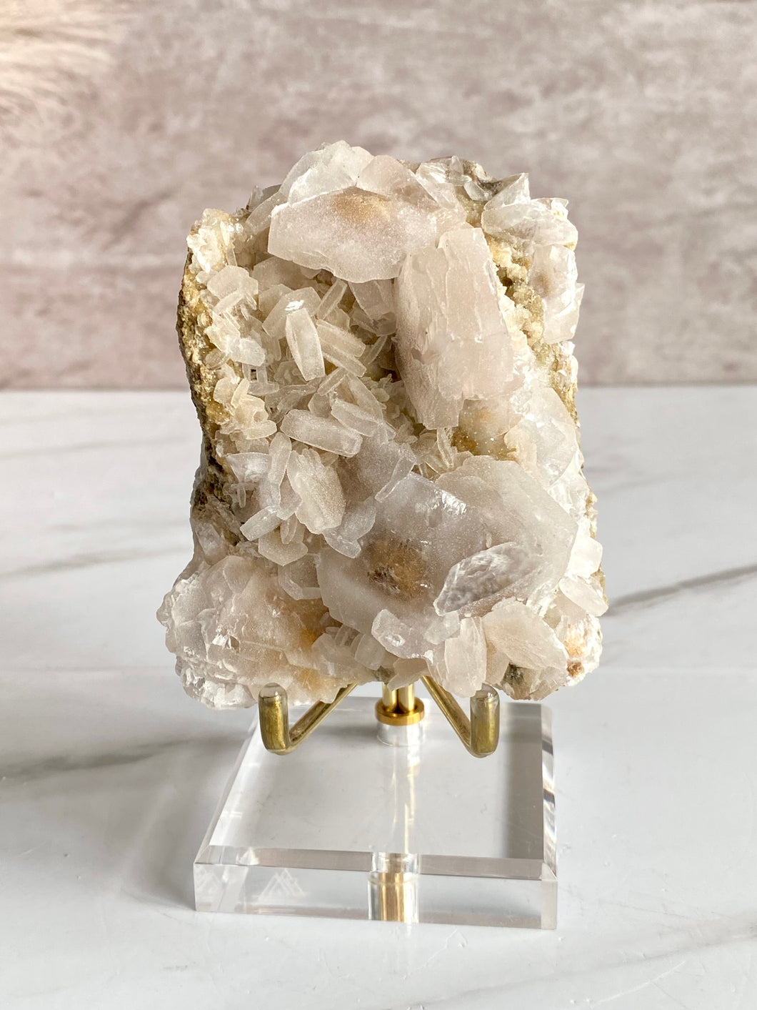 Orange Quartz with Sugar Calcite P (Rare New Find)