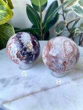 Load image into Gallery viewer, Mexican Pink Lace Agate Spheres (G-K)
