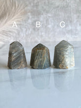 Load image into Gallery viewer, Amphibole quartz, actinolite quartz tower, variant abc front
