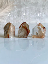 Load image into Gallery viewer, Amphibole quartz tower, red, variant abc back
