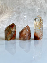 Load image into Gallery viewer, Amphibole quartz tower, red, variant def front
