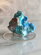 Load image into Gallery viewer, shattuckite, blue shattuckite crystal, shattuckite and chrysocolla, side
