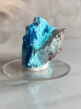 Load image into Gallery viewer, shattuckite, blue shattuckite crystal, shattuckite and chrysocolla, back
