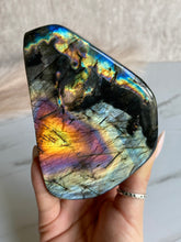 Load image into Gallery viewer, labradorite crystal, labradorite freeform, rainbow labradorite, detail
