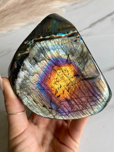 labradorite crystal, labradorite freeform, rainbow labradorite, front