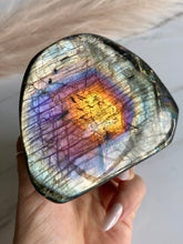 Load image into Gallery viewer, labradorite crystal, labradorite freeform, rainbow labradorite, side
