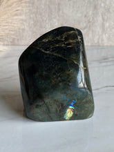 Load image into Gallery viewer, labradorite crystal, labradorite freeform, rainbow labradorite, back
