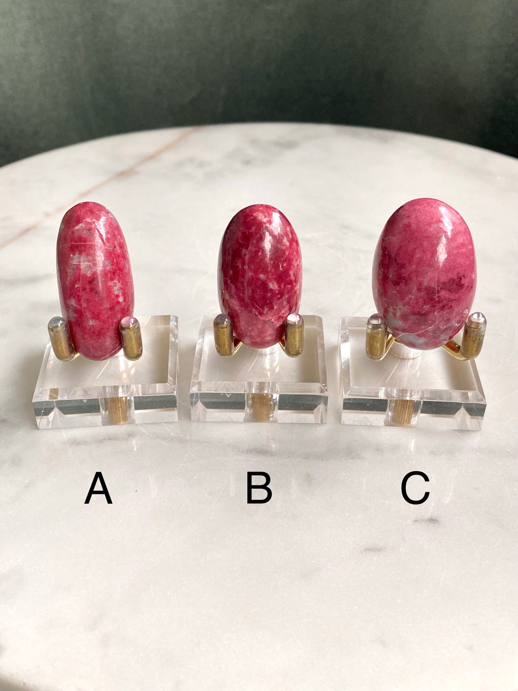 Rare Thulite Shiva Lingam (A-L)