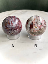 Load image into Gallery viewer, Mexican Red Lace Agate Spheres (A-H)
