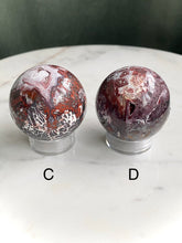 Load image into Gallery viewer, Mexican Red Lace Agate Spheres (A-H)
