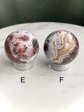 Load image into Gallery viewer, Mexican Red Lace Agate Spheres (A-H)
