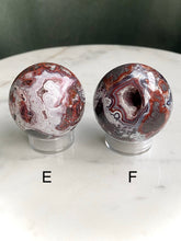 Load image into Gallery viewer, Mexican Red Lace Agate Spheres (A-H)
