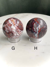 Load image into Gallery viewer, Mexican Red Lace Agate Spheres (A-H)
