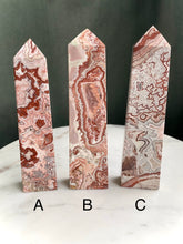 Load image into Gallery viewer, Large Pink Lace Agate Towers
