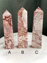 Load image into Gallery viewer, Large Pink Lace Agate Towers
