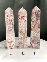 Load image into Gallery viewer, Large Pink Lace Agate Towers
