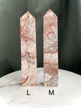 Load image into Gallery viewer, Large Pink Lace Agate Towers
