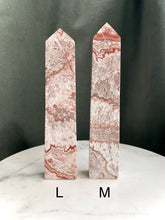 Load image into Gallery viewer, Large Pink Lace Agate Towers
