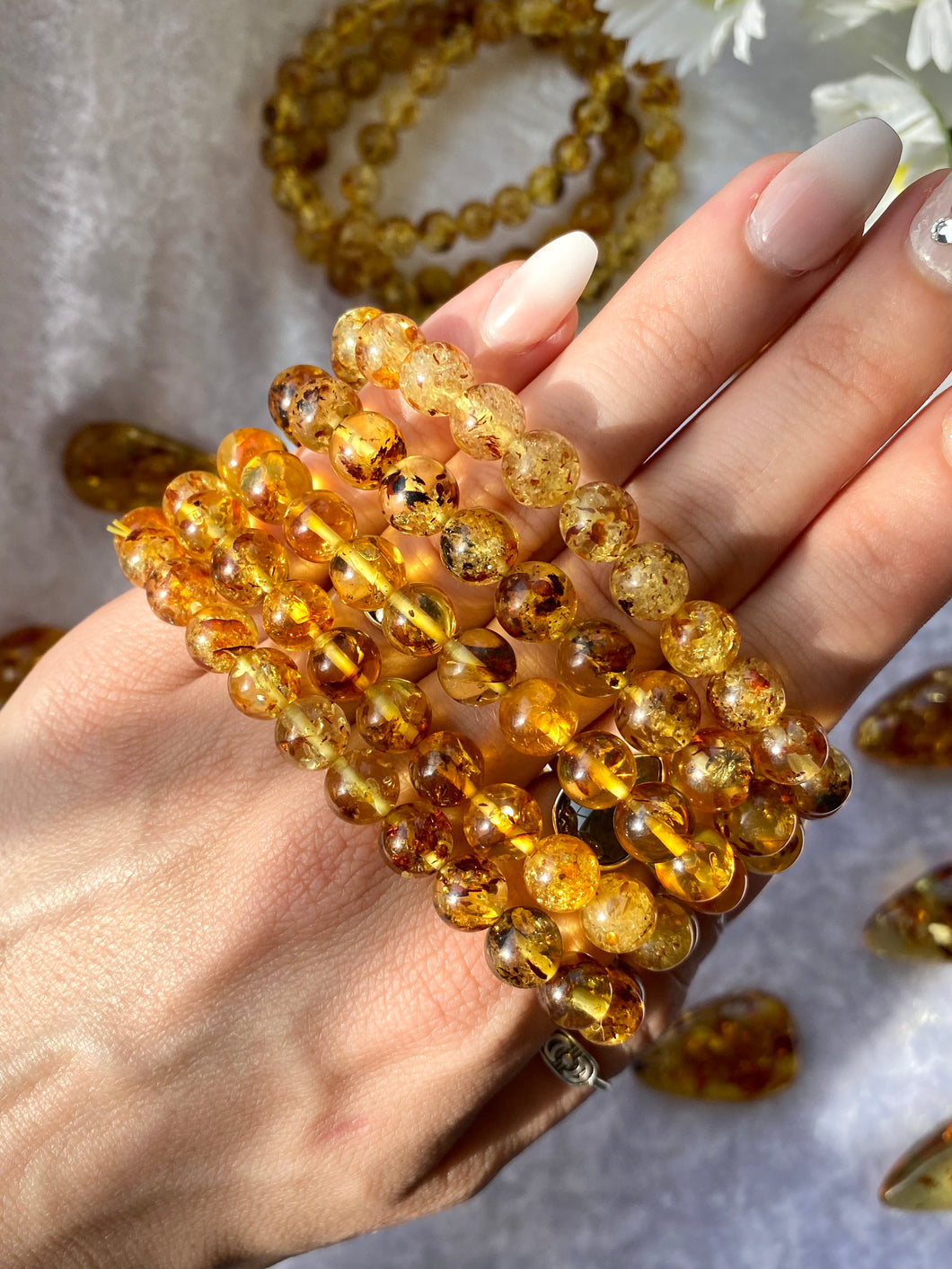 Flower Amber Bracelet