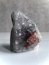 Load image into Gallery viewer, Uruguayan Rainbow Amethyst with Calcite Cutbase
