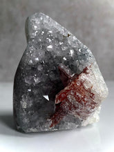 Load image into Gallery viewer, Uruguayan Rainbow Amethyst with Calcite Cutbase
