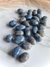 Load image into Gallery viewer, Blue opal crystal, blue opal tumbled, details
