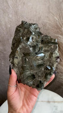 Load and play video in Gallery viewer, Black Dogtooth Calcite with Pyrite (Large)
