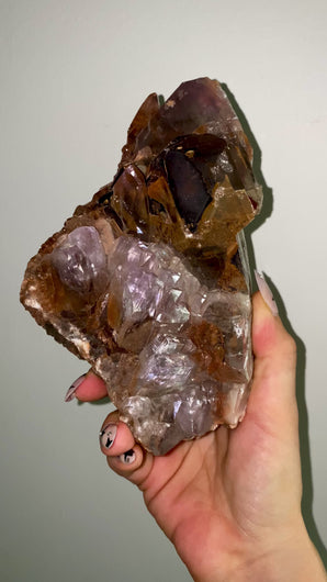 purple calcite crystals, red calcite, chocolate calcite, video